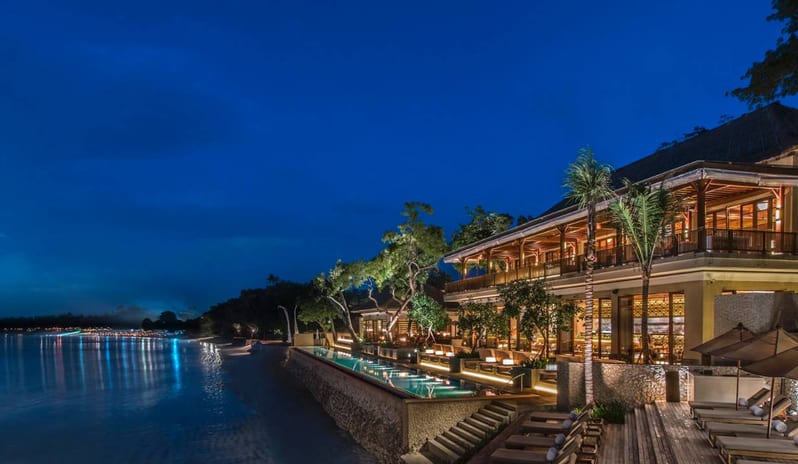 Four Seasons Resort Bali at Jimbaran Bay-Evening Hotel View